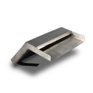 The Outdoor Plus Rectangular Replacement Bowl 8" Silver Vein Powder Coated Metal Scupper