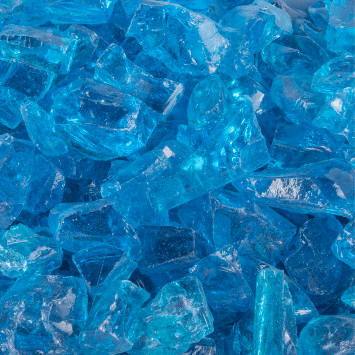 The Outdoor Plus 25 Lbs. Turquoise Non-Reflective Fire Glass Media