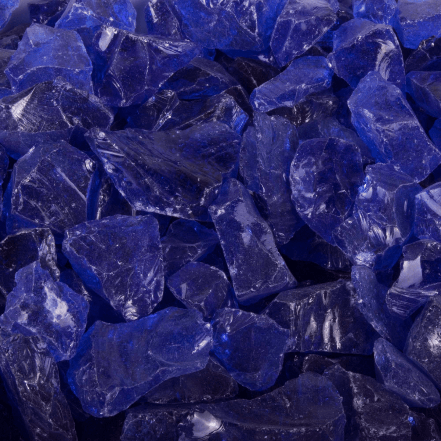 The Outdoor Plus 25 Lbs. Blue Non-Reflective Fire Glass Media