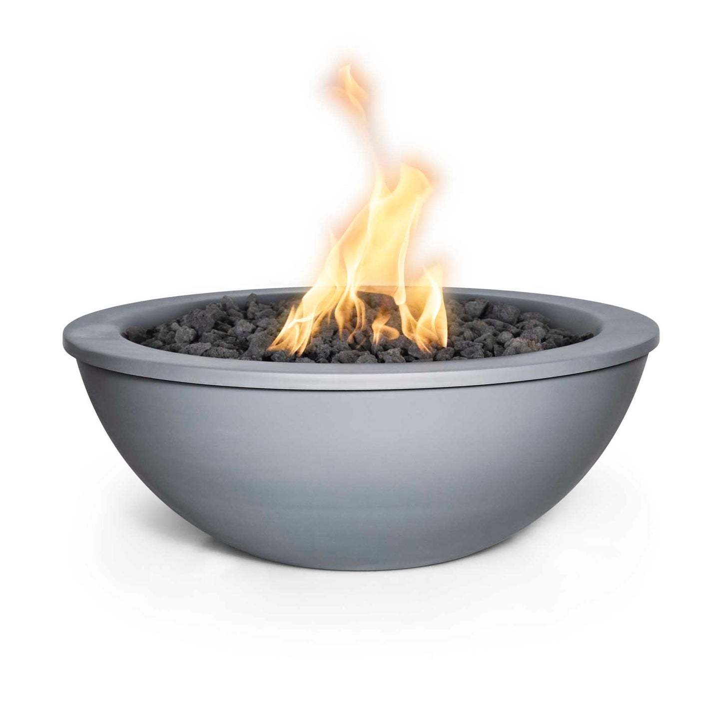 The Outdoor Plus Sedona 36" Java Powder Coated Metal Liquid Propane Fire Bowl with Match Lit Ignition