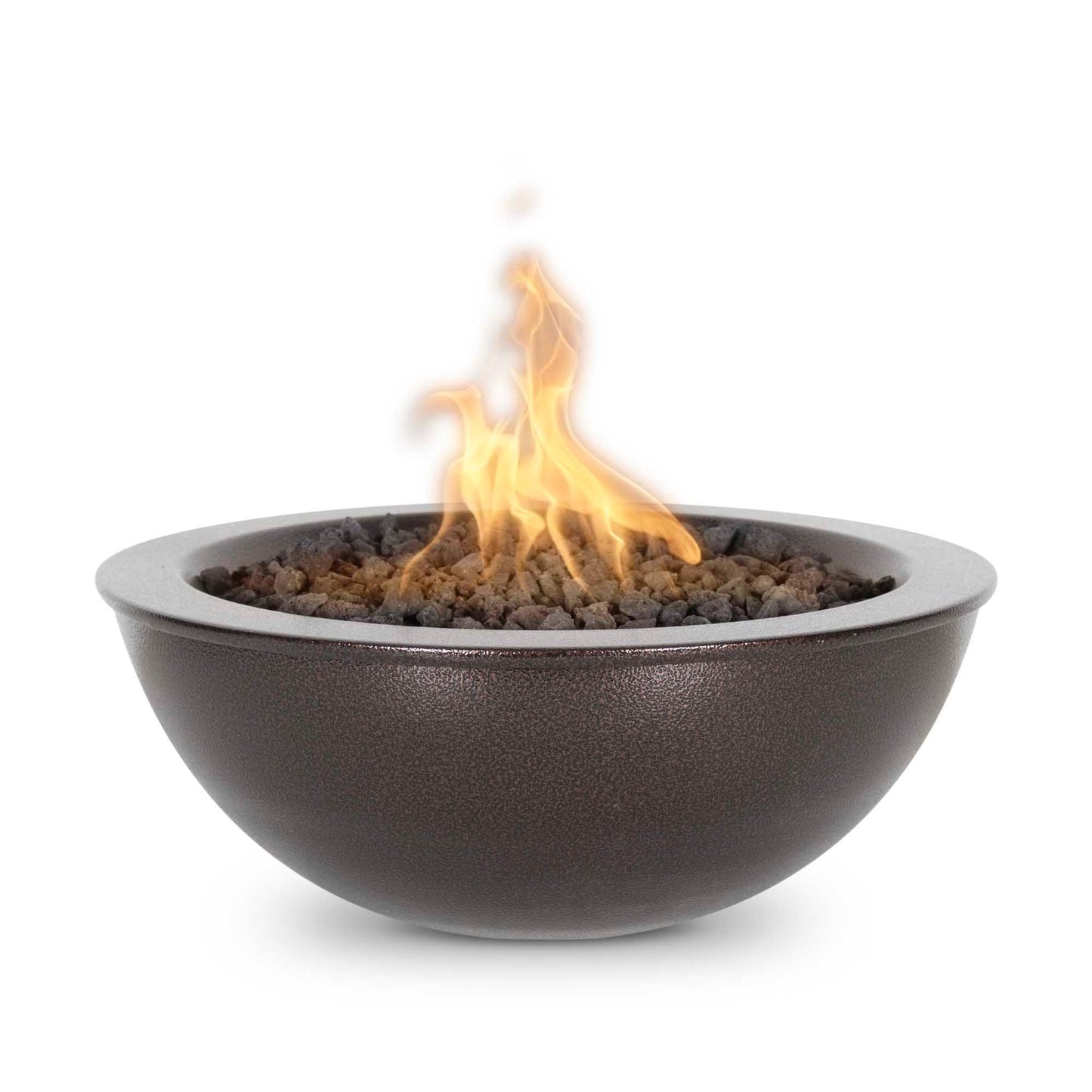 The Outdoor Plus Sedona 48" Copper Vein Powder Coated Metal Liquid Propane Fire Bowl with Match Lit Ignition