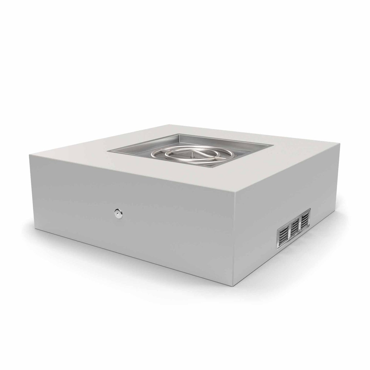 The Outdoor Plus Square 36" Hardieboard & Steel Frame Natural Gas Ready to Finish Fire Pit with 110V Electronic Ignition