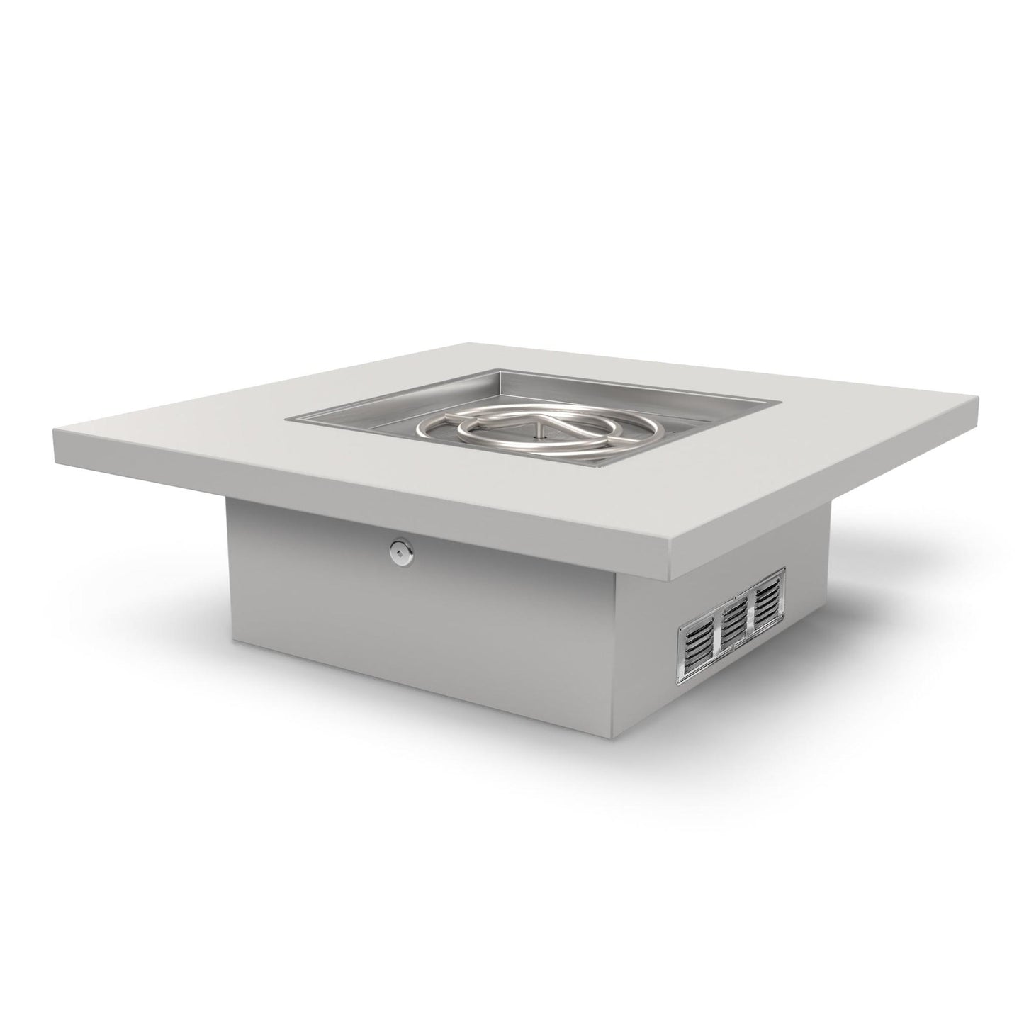 The Outdoor Plus Square 72" Hardieboard & Steel Frame Liquid Propane Ready to Finish Fire Table with 10V Electronic Ignition