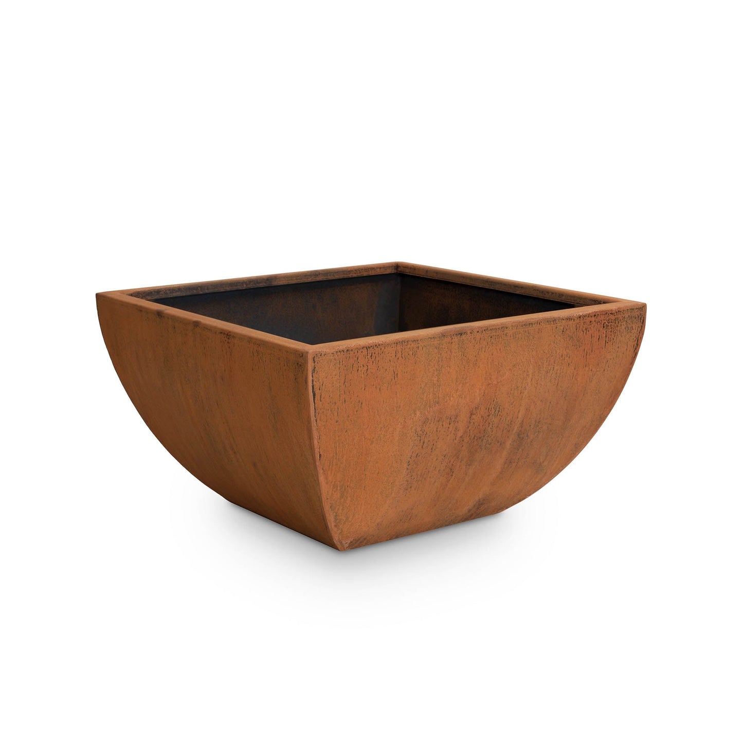 The Outdoor Plus Square Tuscon 30" Corten Steel Planter