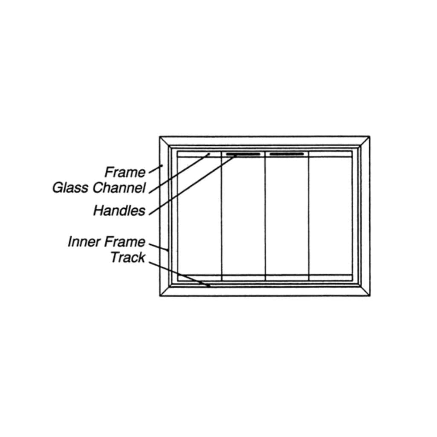 Thermo-Rite Cameo Custom Glass Fireplace Door