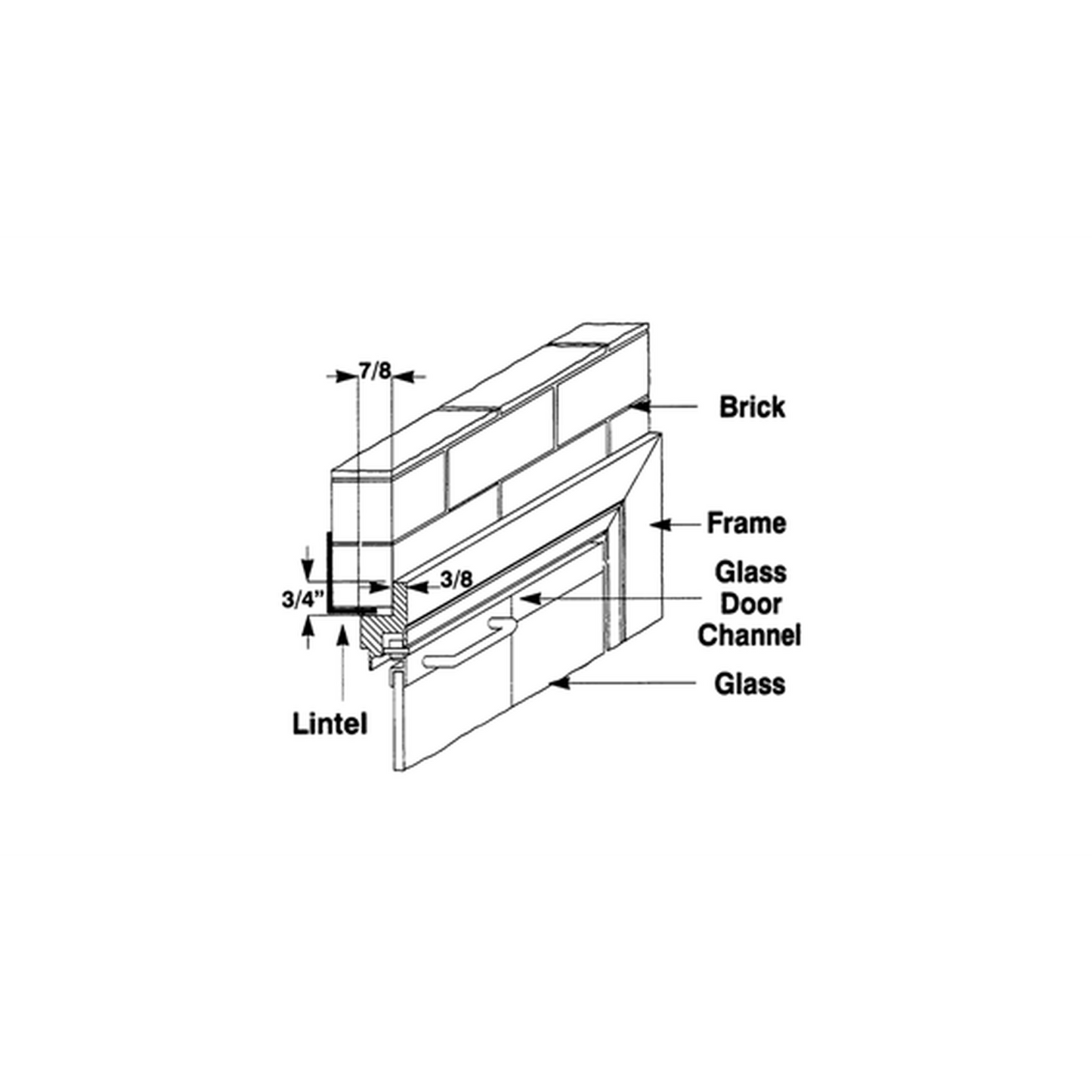 Thermo-Rite Laser Custom Glass Fireplace Door