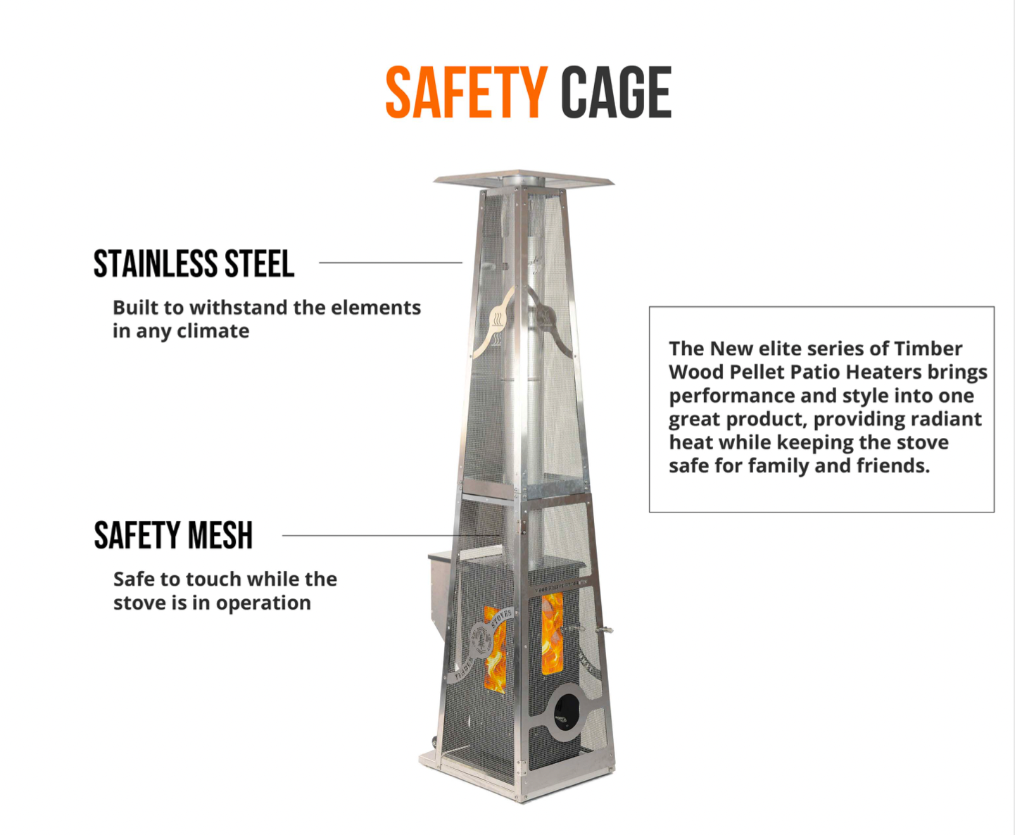 Timber Stoves Stainless Steel Big Timber Elite Safety Cage (Cage Only)