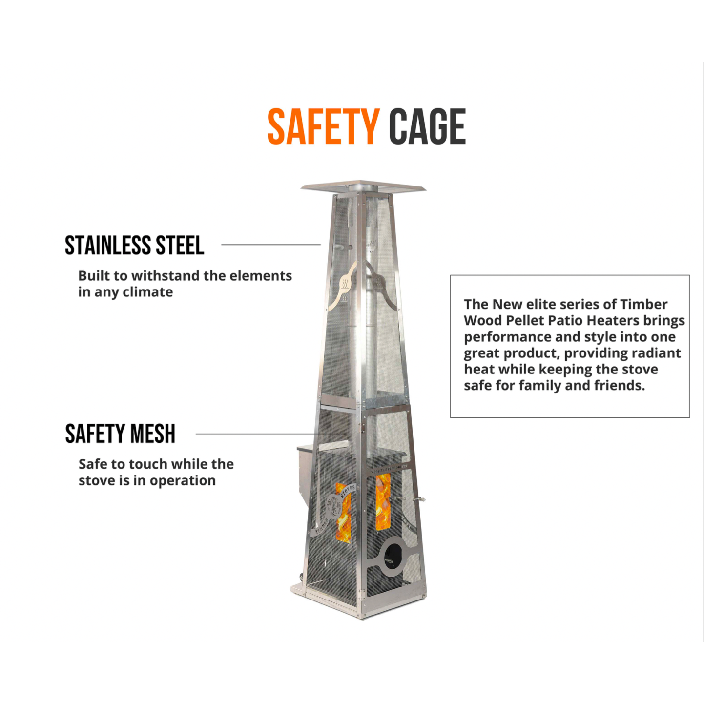 Timber Stoves Stainless Steel Lil' Timber Elite Safety Cage (Cage Only)