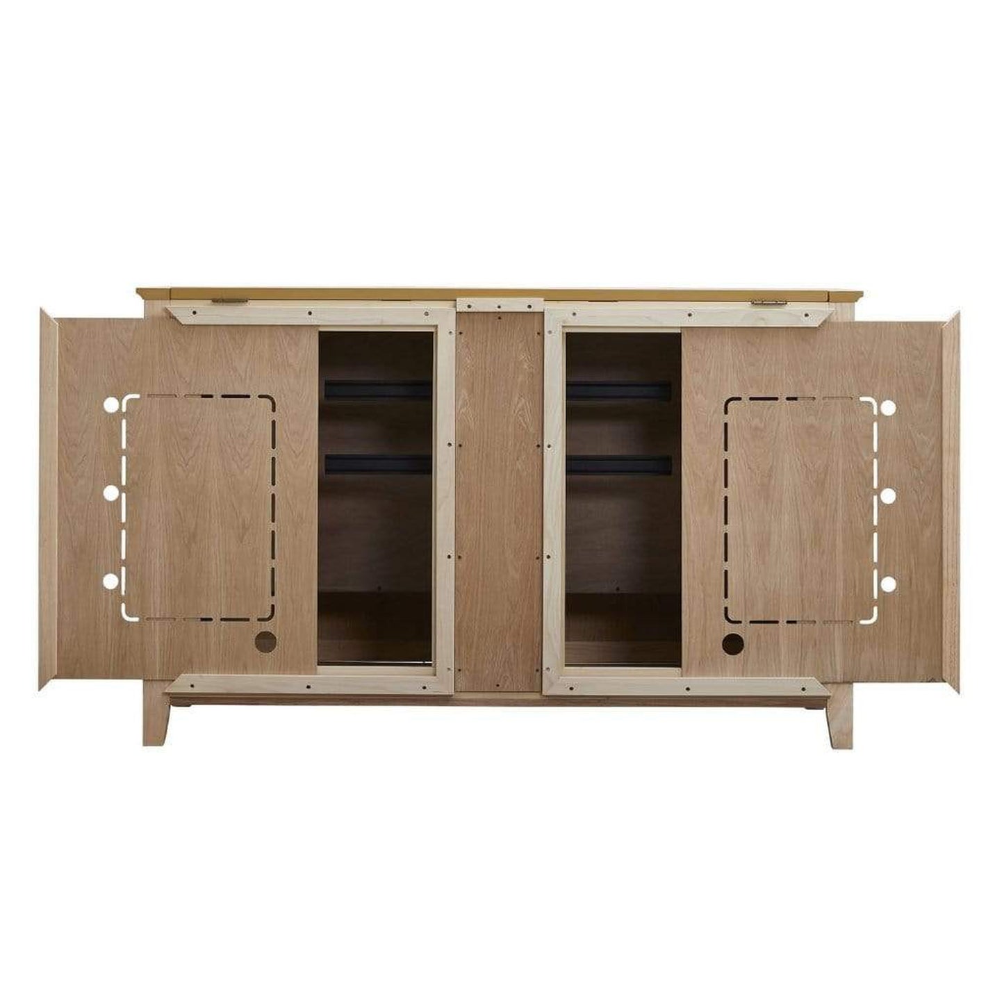Touchstone Claymont Unfinished TV Lift Cabinet for 65" Flat screen TVs With Whisper Lift II Pro w/Swivel