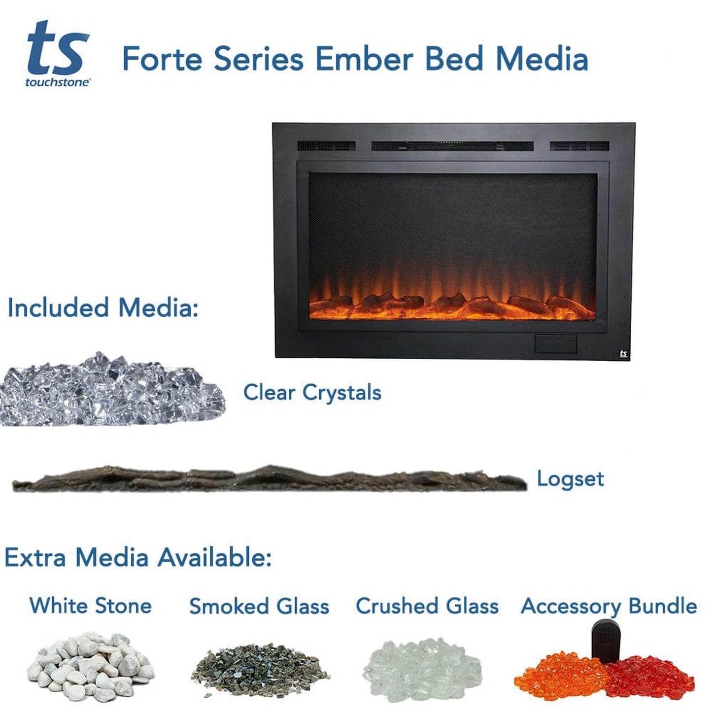 Touchstone Forte 40" Recessed Electric Fireplace