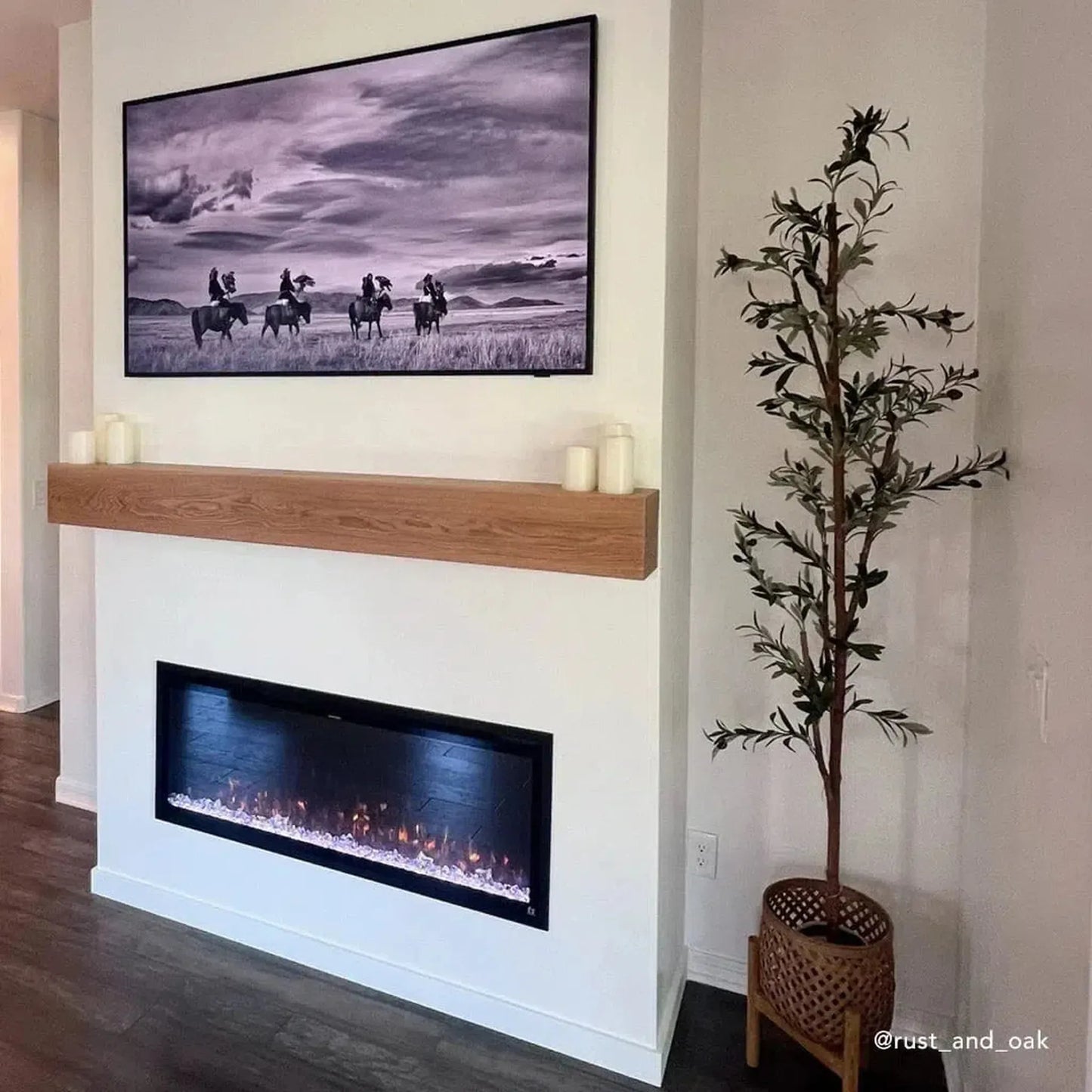 Touchstone Sideline Elite Smart 60" WiFi-Enabled Recessed Electric Fireplace (Alexa/Google Compatible)