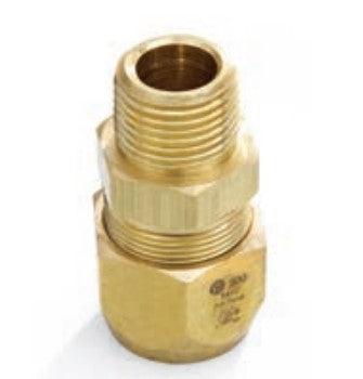 TracPipe AutoSnap 3/8" Brass Straight Male Snap On Fitting
