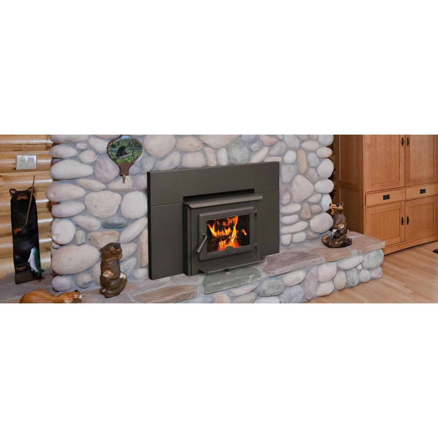 True North TN20 38" Black Vented Wood Burning Insert, EPA2020 Certified