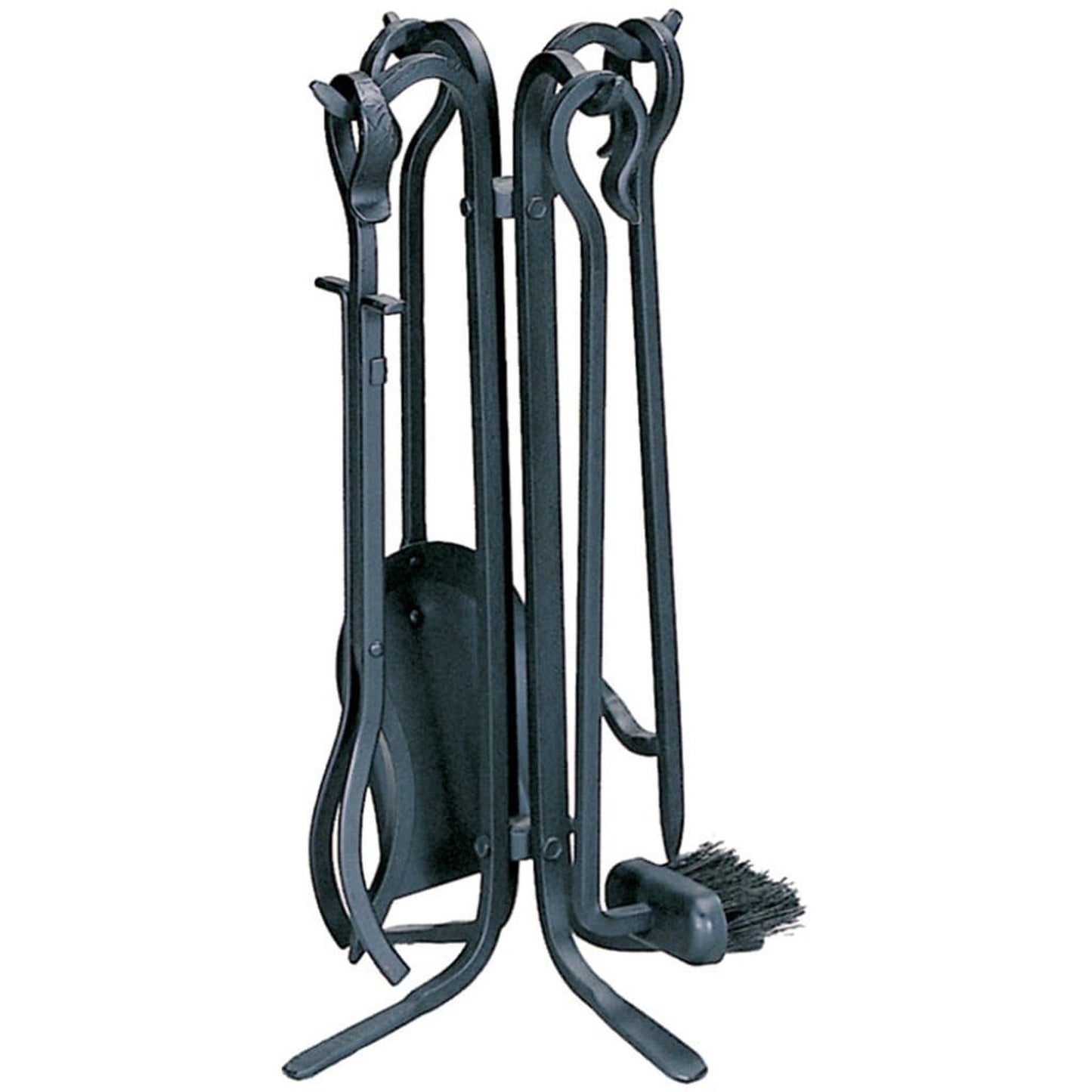 UniFlame 20" F-1126 5-Piece Black Rustic Mini Fireset w/ Crook Handles