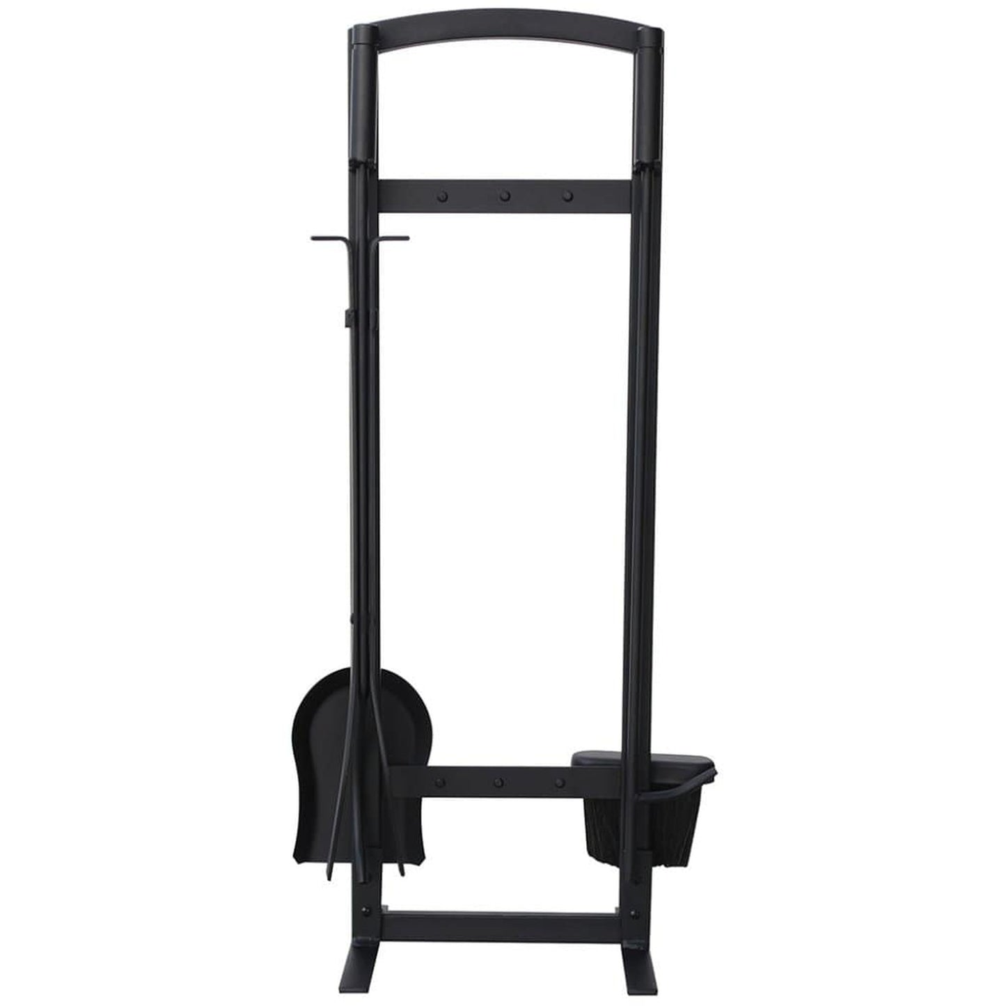 UniFlame 30" F-1069 5-Piece Black Wrought Iron Fireset w/ Cylinder Handles