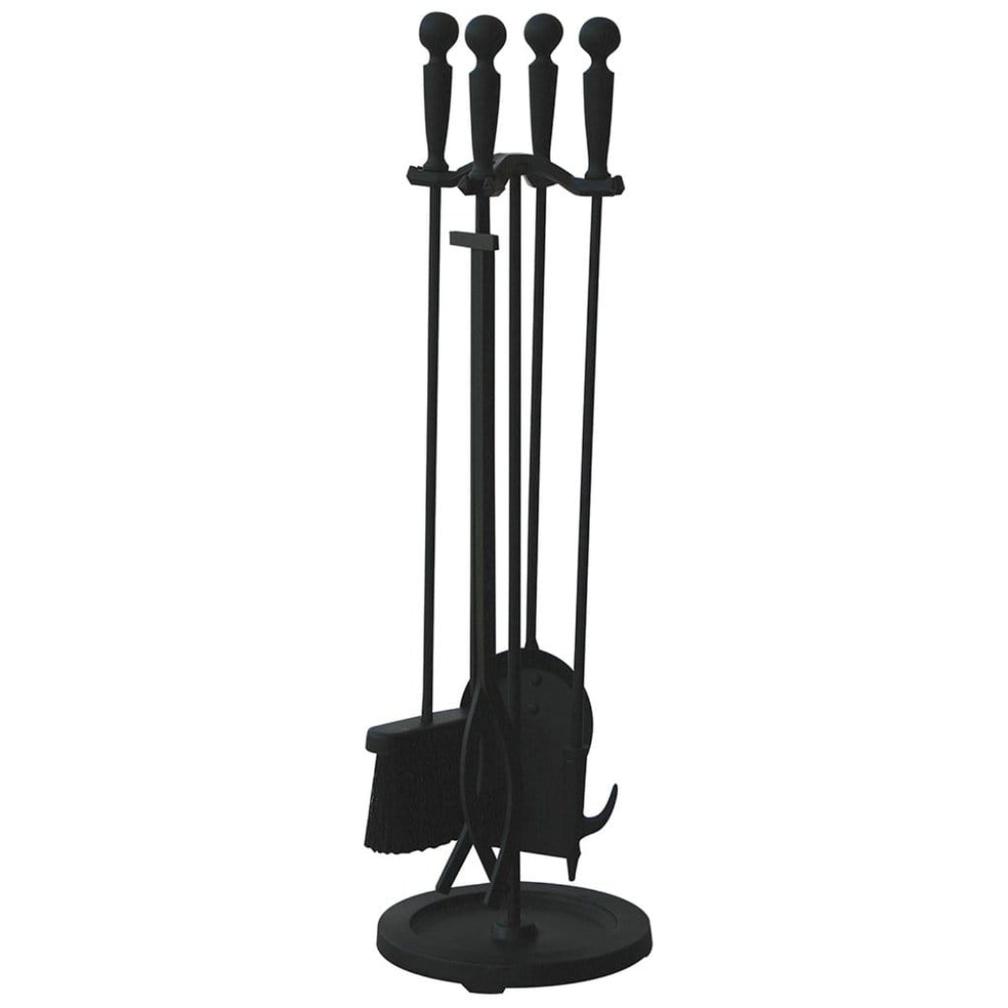 UniFlame 30" F-1583B 5-Piece Black Fireset w/ Ball Handles