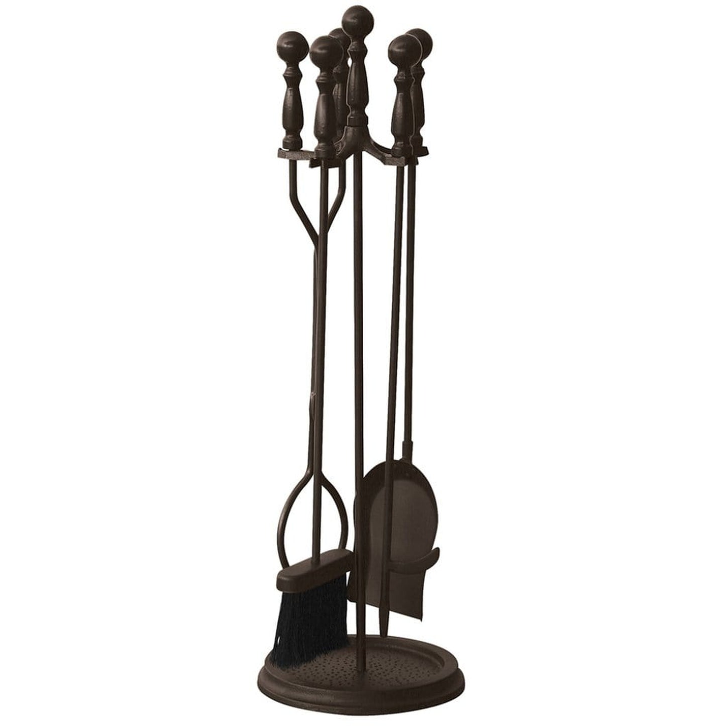 UniFlame 30" F-1631B 5-Piece Bronze Fireset w/ Ball Handles