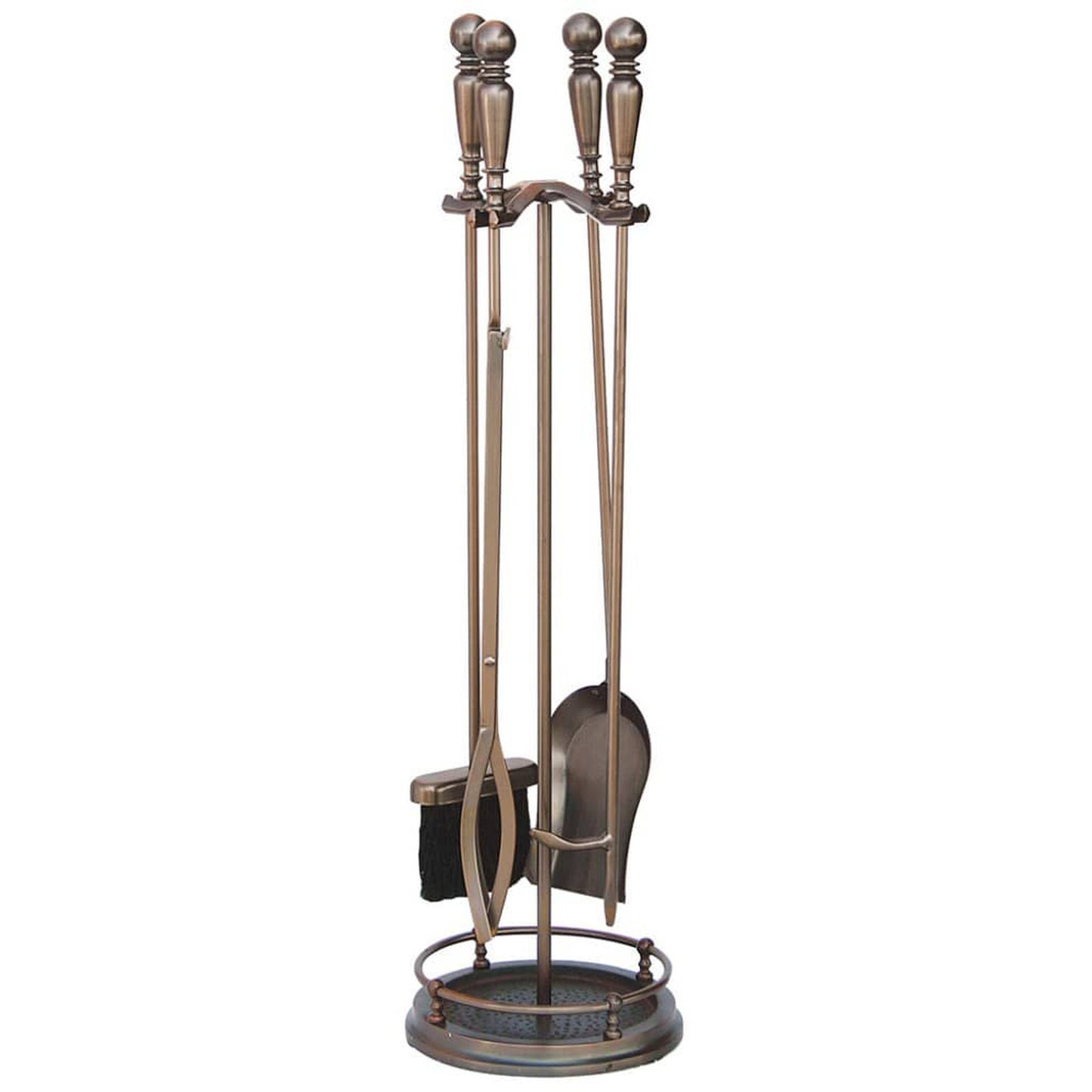 UniFlame 32" F-1629 5-Piece Venetian Bronze Finish Fireset w/ Ball Handles