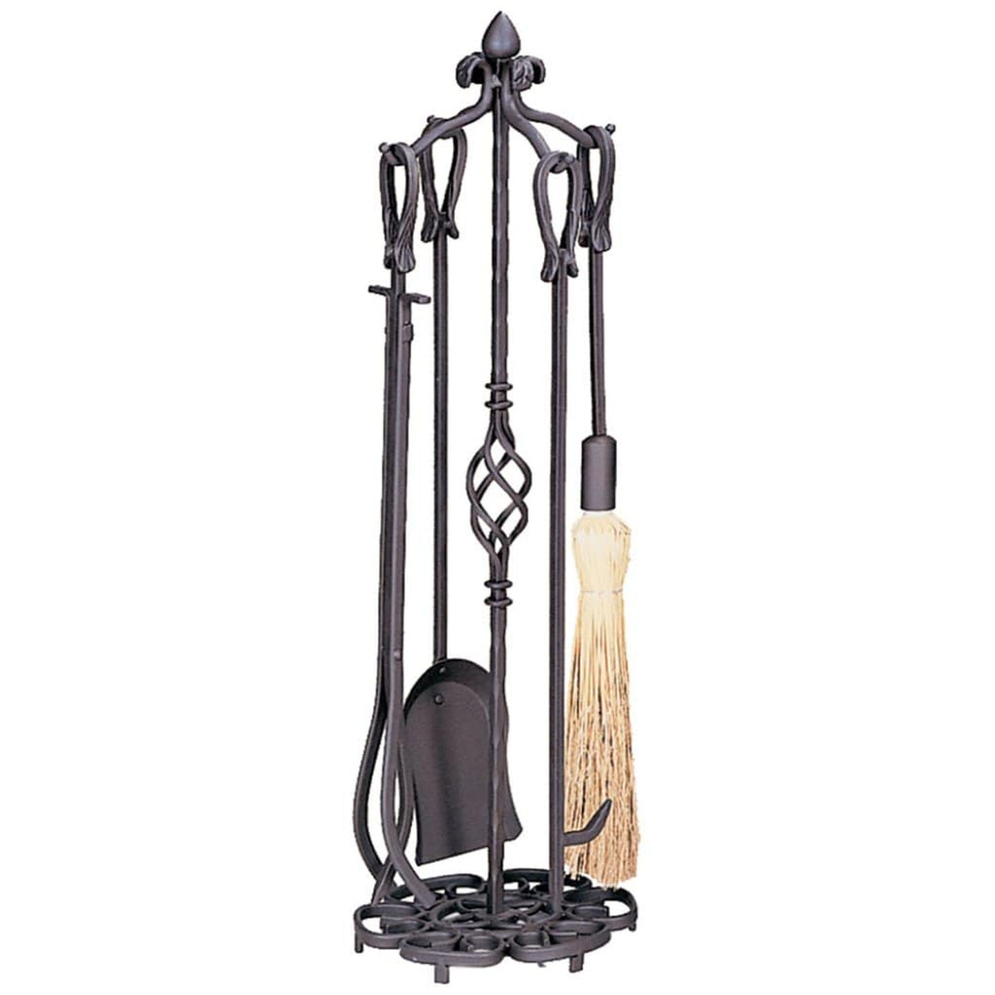 UniFlame 33" F-5803 5-Piece Bronze Heavy Weight Fireset w/ Horseshoe Handles