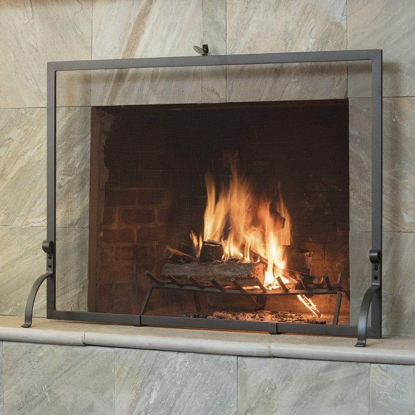 UniFlame 50" S-1154 Large Single Panel Olde World Iron Screen