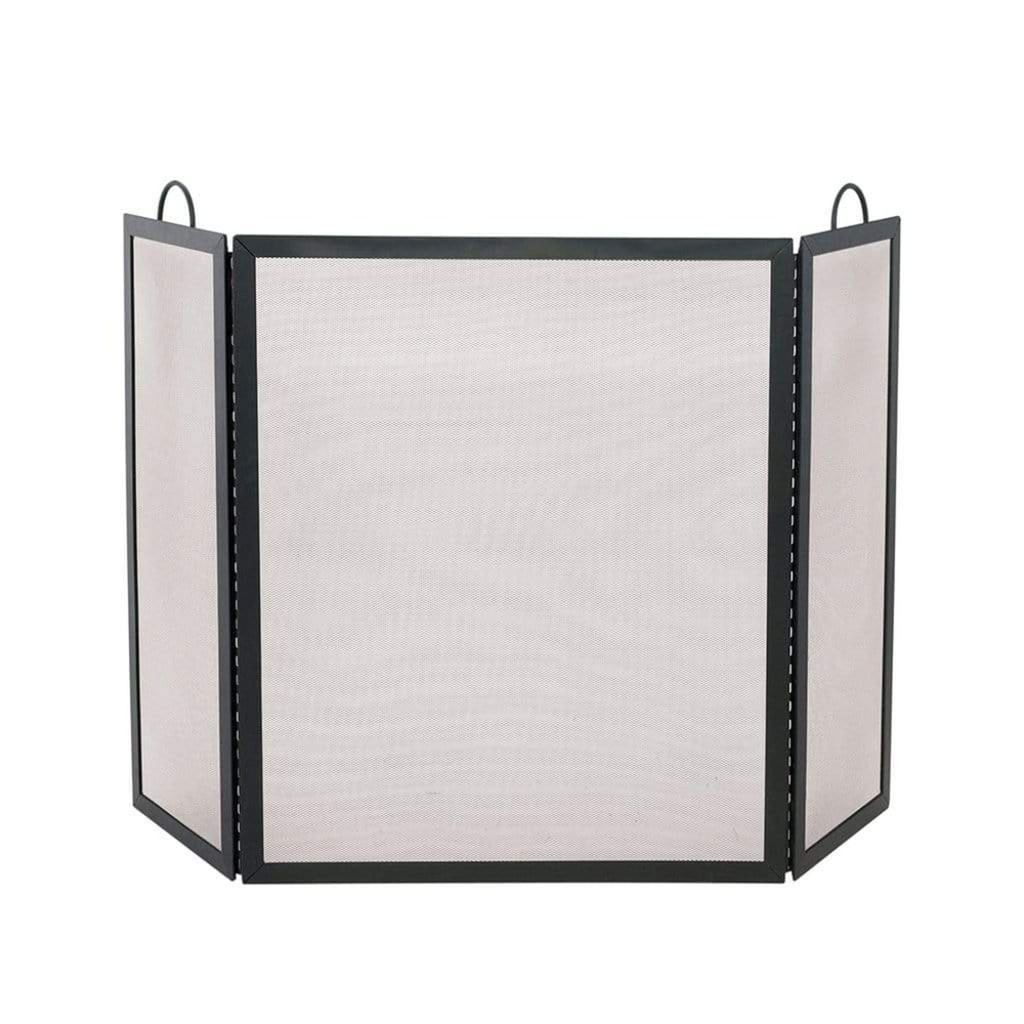 UniFlame 54" S-1505 Large 3 Fold Black Wrought Iron Screen