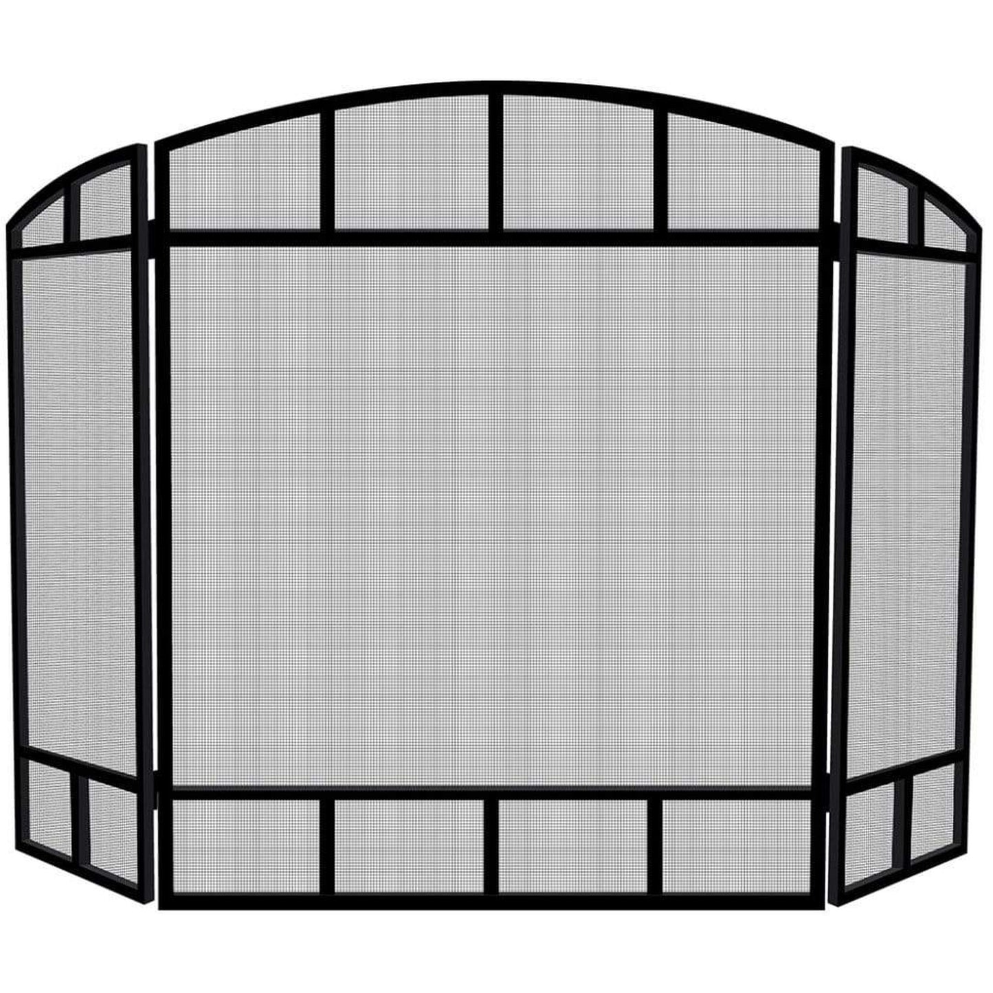 UniFlame 54" S-1734 3 Panel Black Mission Screen