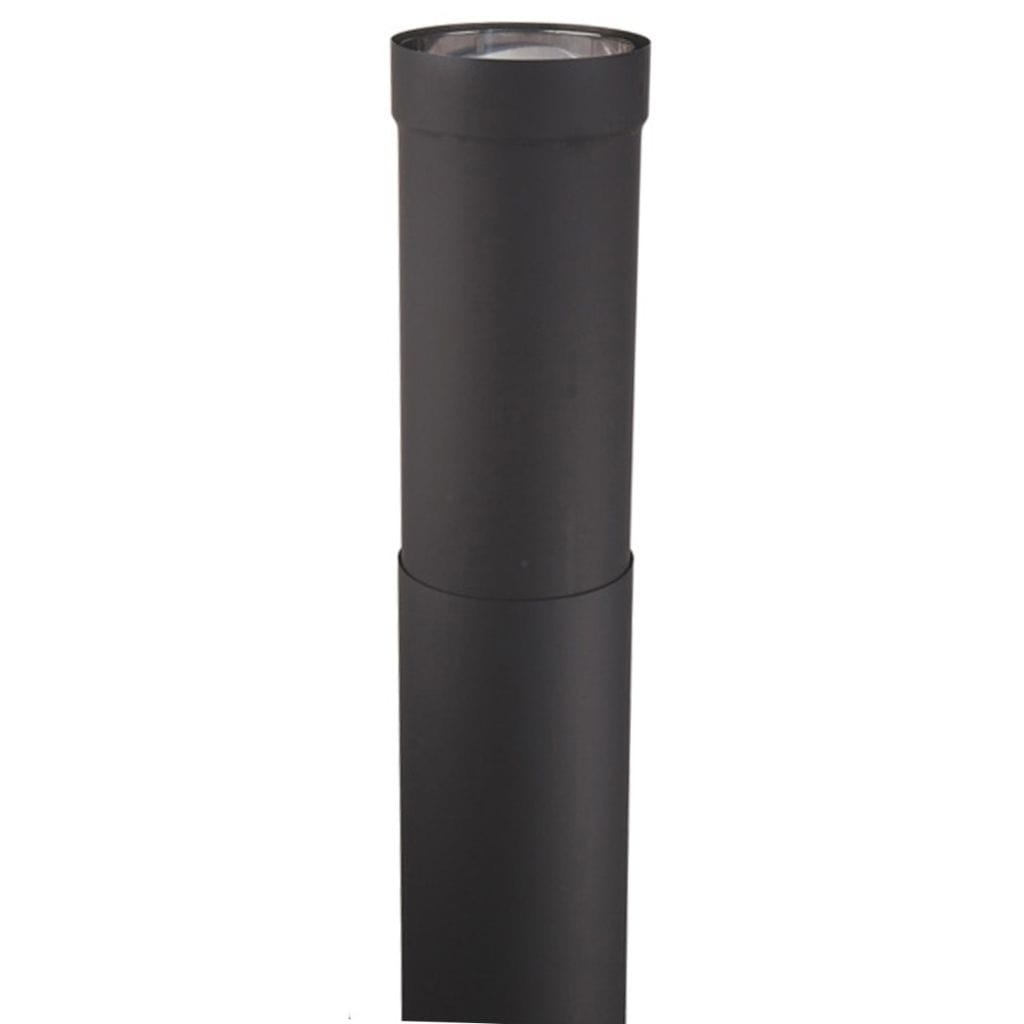 Ventis 6" Diameter Small Telescoping Section (Double-Wall Black Stove Pipe)