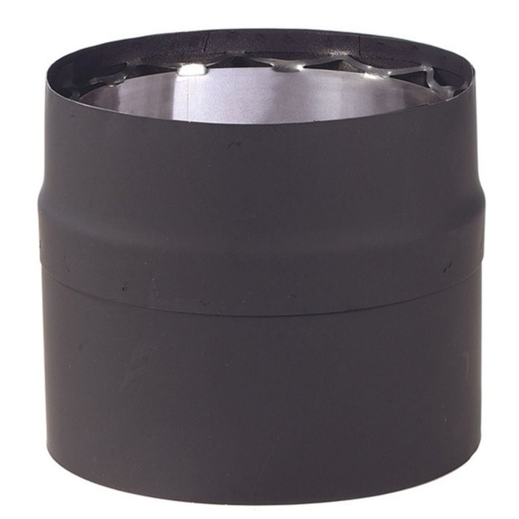 Ventis 6" x 18" Slip Section (Double-Wall Black Stove Pipe)