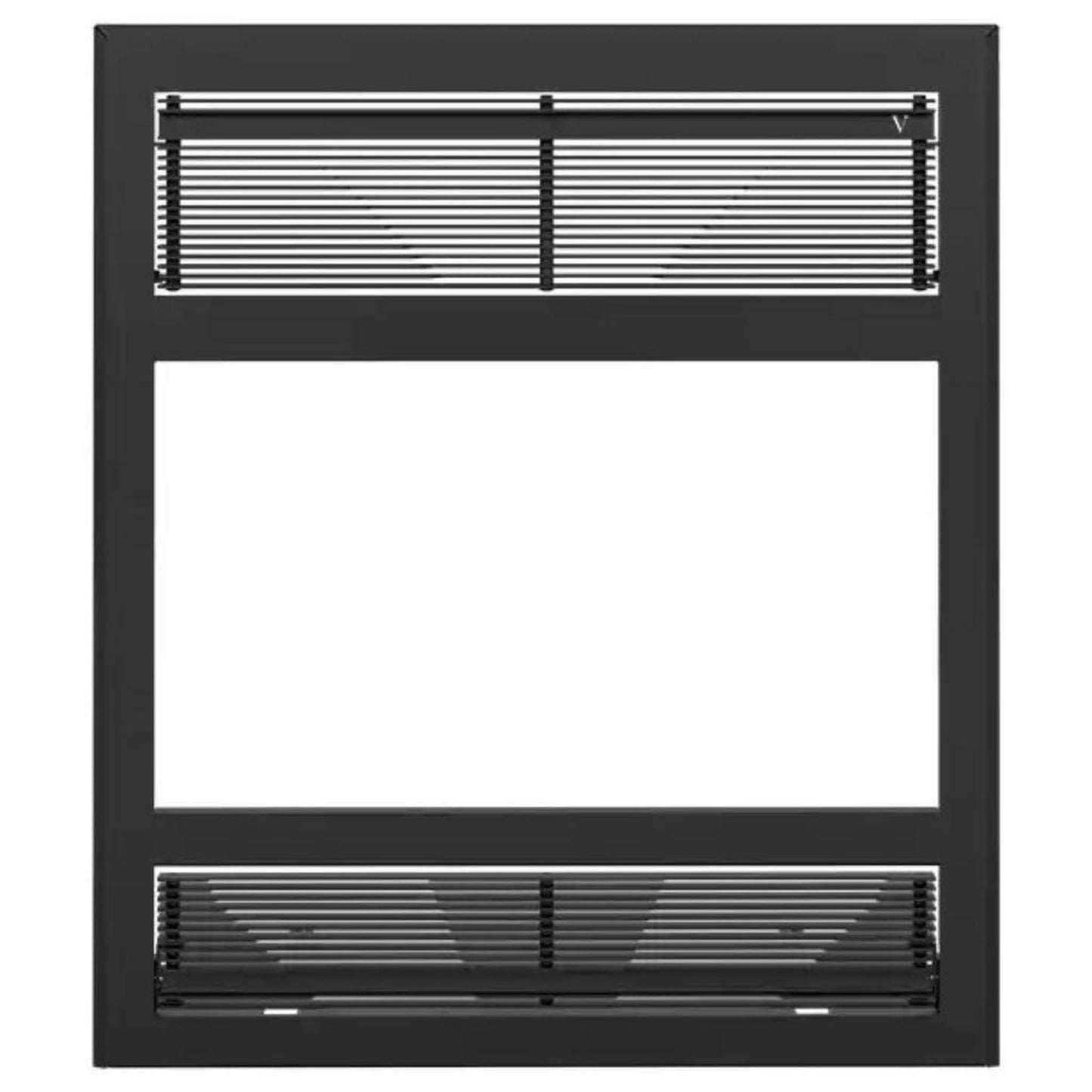 Ventis Black Modern Faceplate for HE325 Wood Burning Fireplace