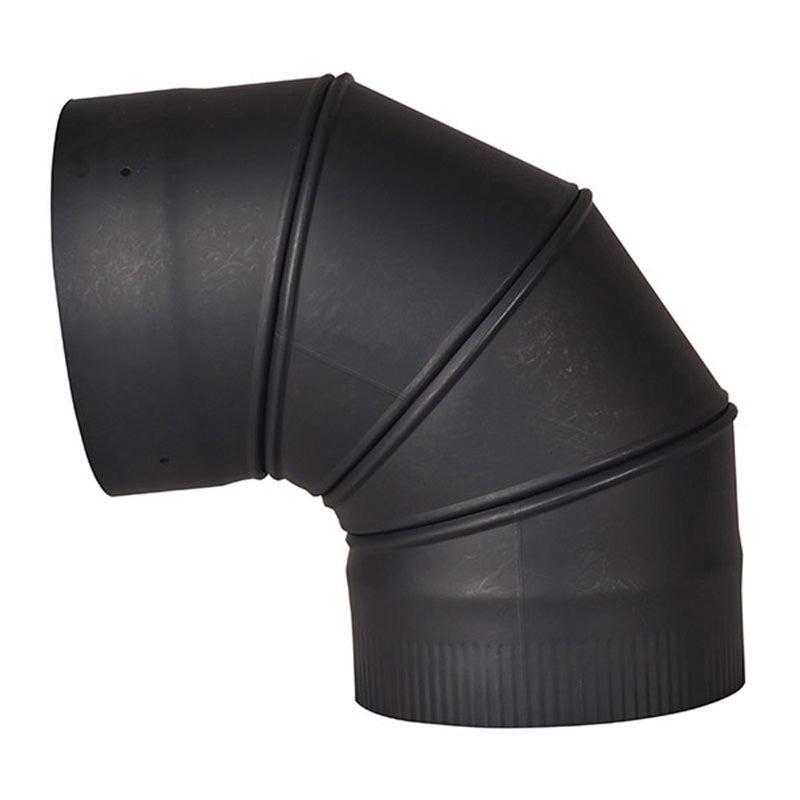 Ventis Single-Wall 8" Black 90-Degree Fixed Elbow (VSB0890F)