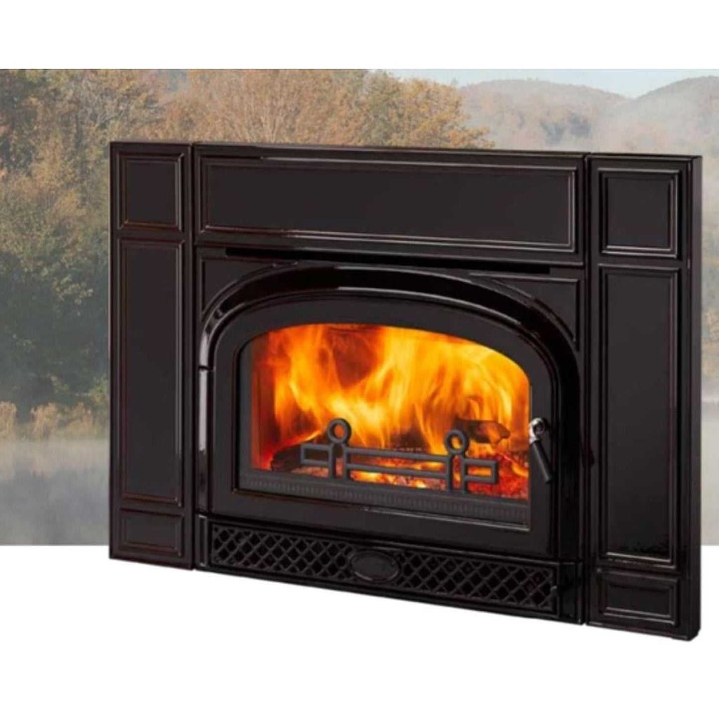 Vermont Castings Montpelier II 32" Majolica Brown Wood Burning Fireplace Insert
