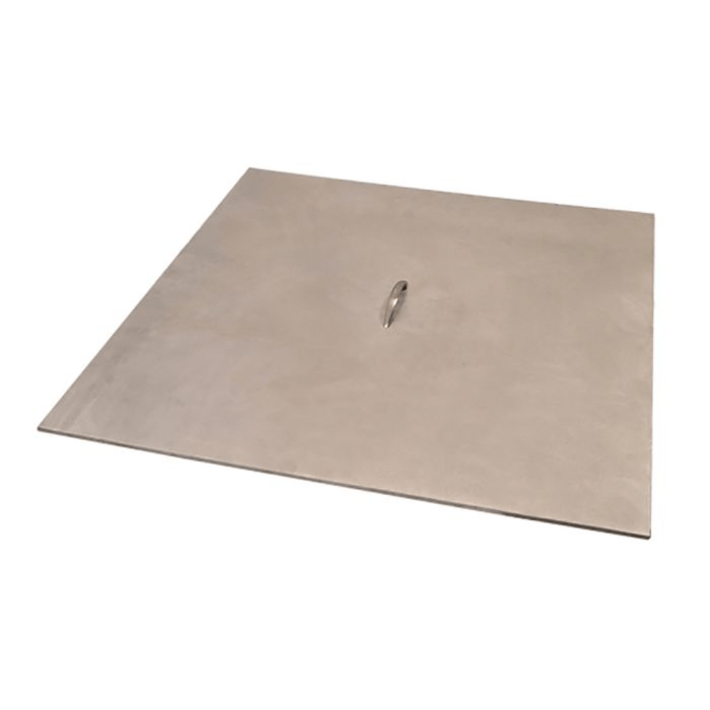 Warming Trends 14" - 20" Square Range Brushed Aluminum Fire Pit Cover With 1 Handle
