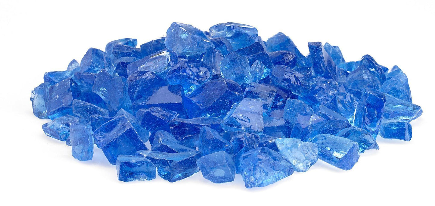 Warming Trends 3/4" to 1" Light Blue Recycled Fire Glass (10lb)