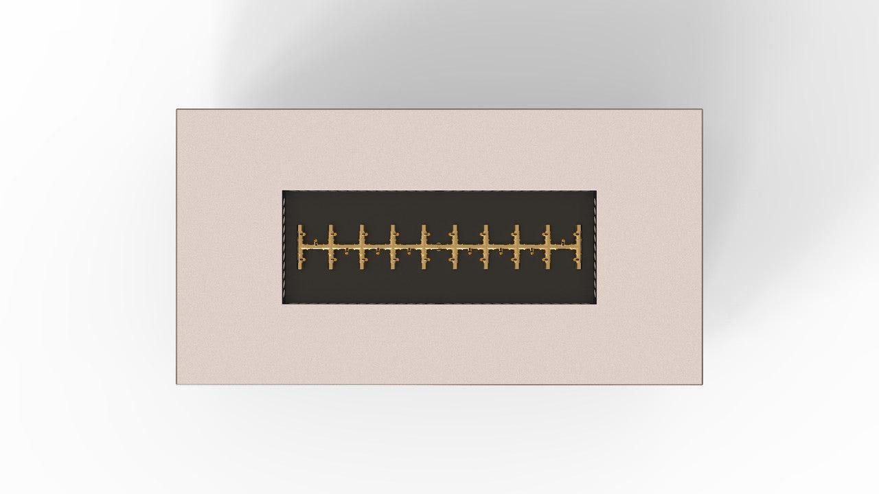 Warming Trends AON 72" Sand Pebble Powder Coated Steel Liquid Propane, Mercury Ignition Rectangular Fire Table