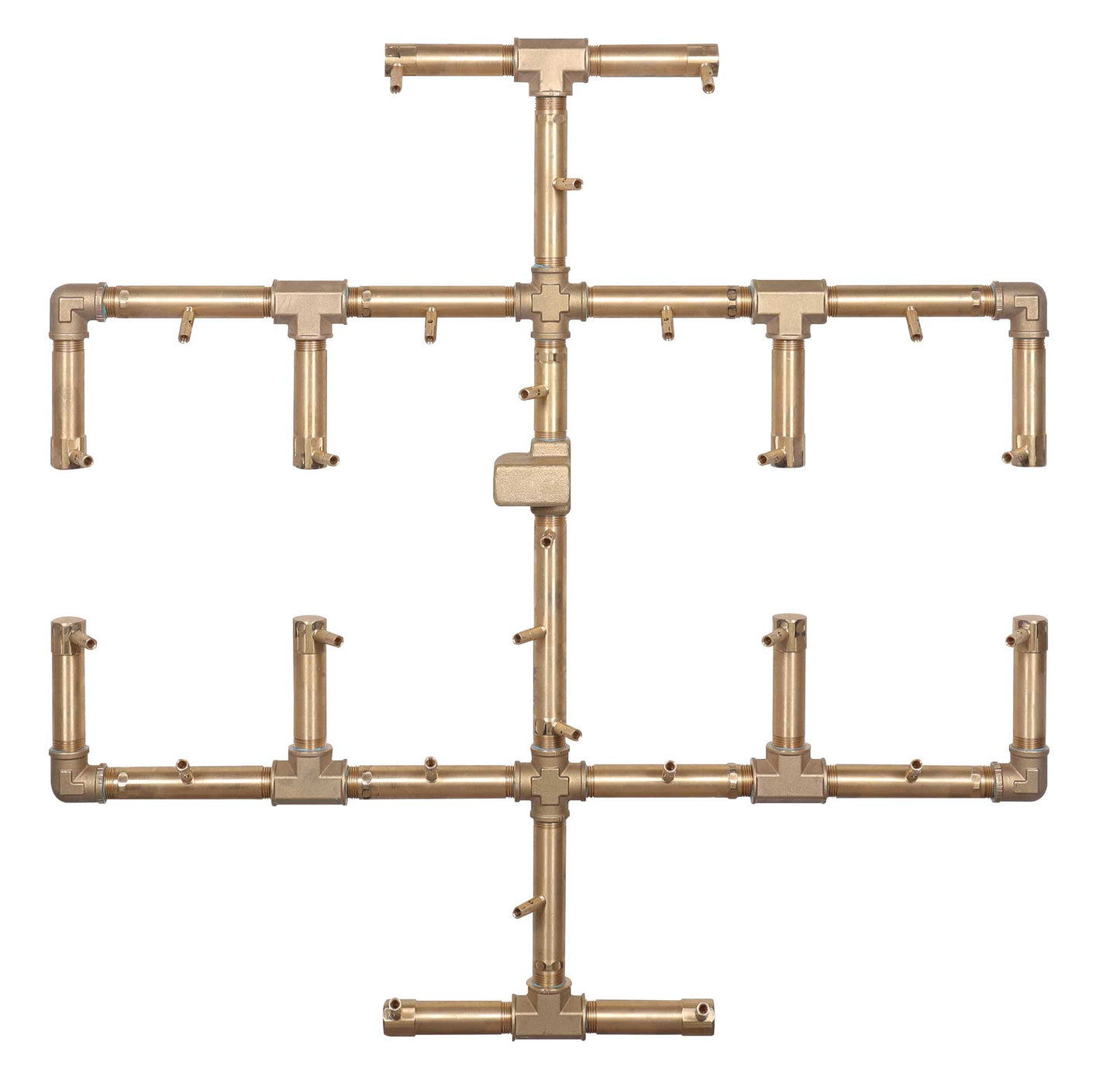 Warming Trends Original CFB350 350K BTU Natural Gas Crossfire Brass Burner With Double Flex Line Kit
