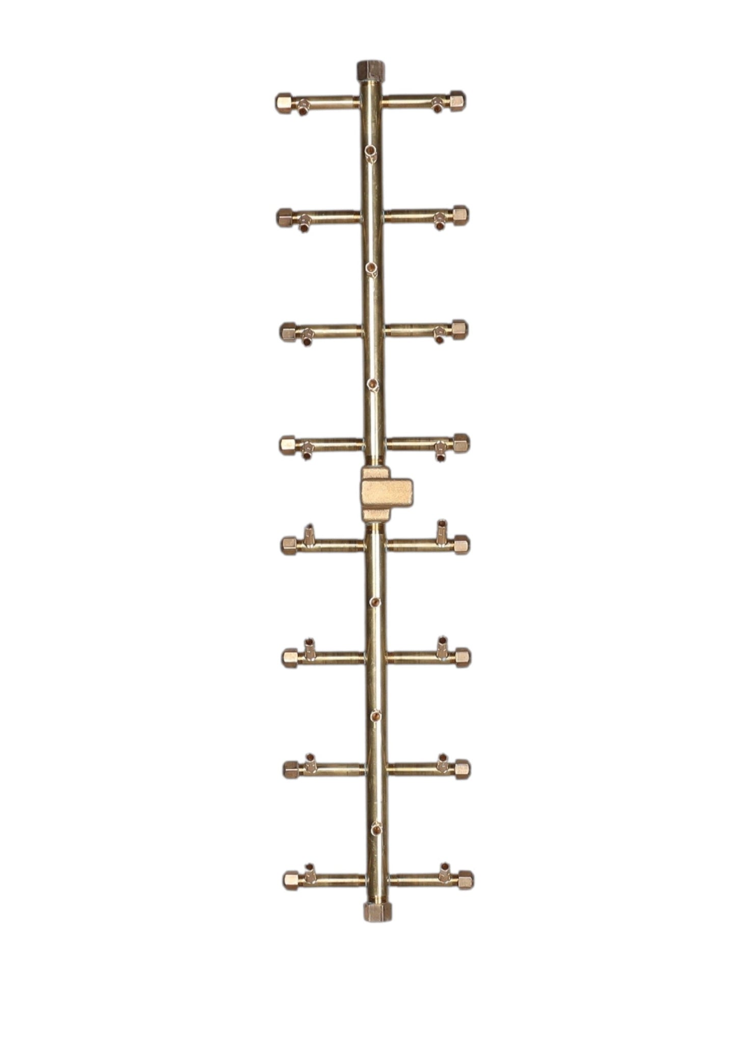 Warming Trends Tree-Style 31" 230K BTU Universal Crossfire 2.0 Brass Burner With 36" x 11" Rectangle Plate and Flex Line Kit