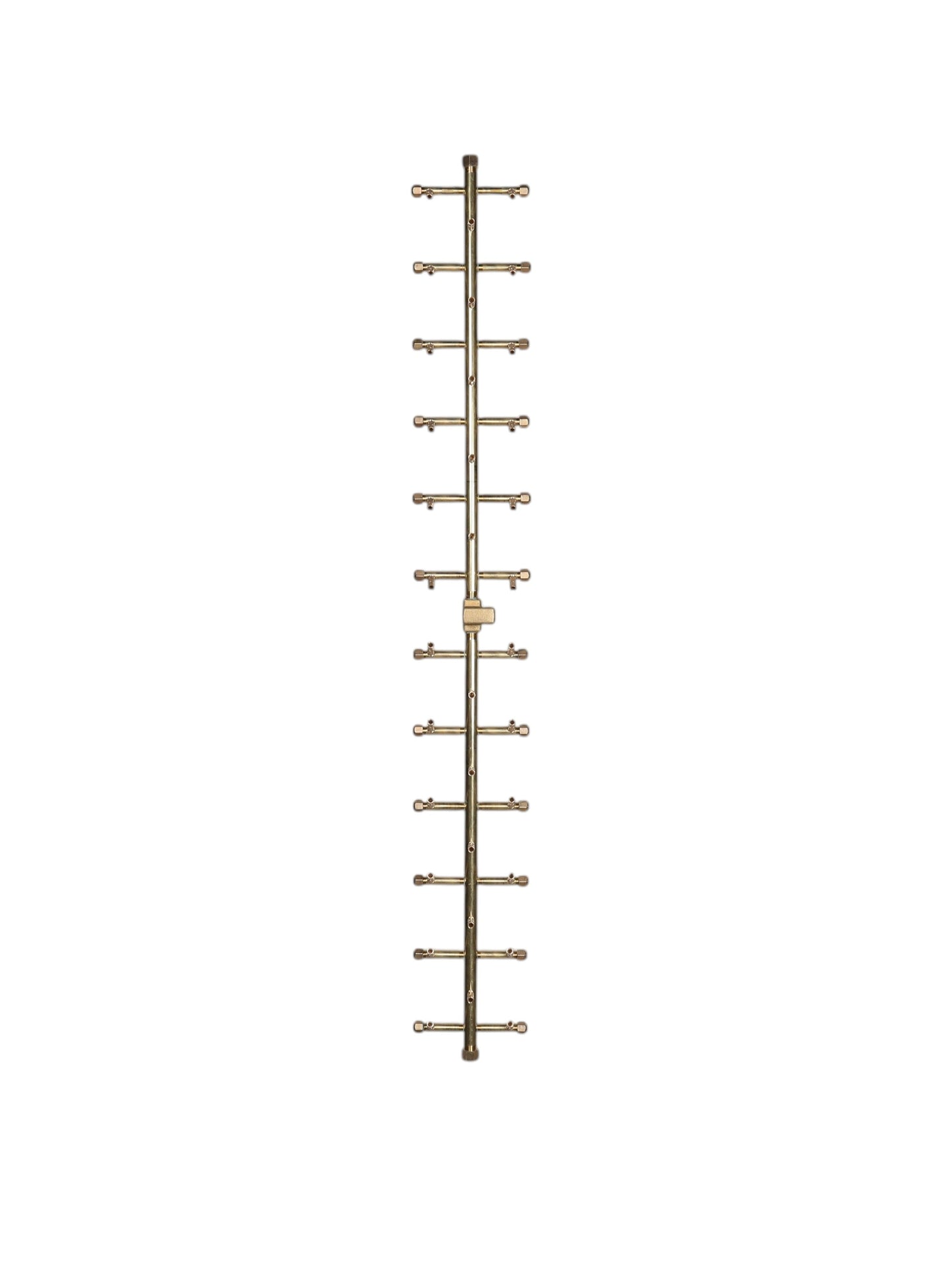 Warming Trends Tree-Style 54" 350K BTU Universal Crossfire 2.0 Brass Burner With 58" x 14" Rectangle Plate