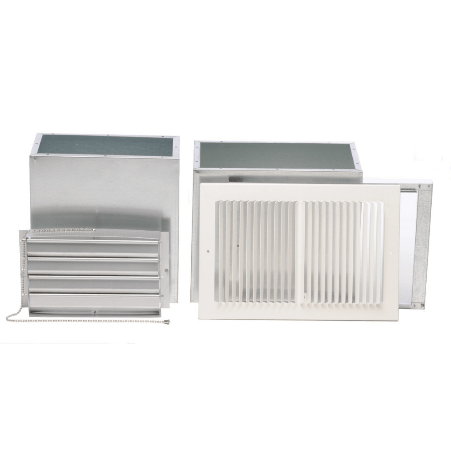 Williams Furnace Rear Outlet Register with 10” Boot and Damper for Top-Vent Furnaces