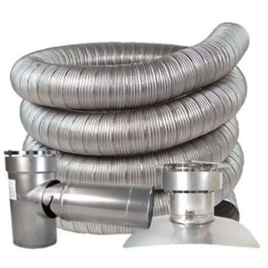 Z-Flex 4" x 45' Stainless Steel Chimney Liner Kit for All Fuels