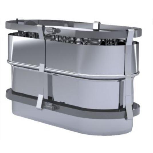 Z-Flex 6" Stainless Steel Dripless Type "A" Oval Connector