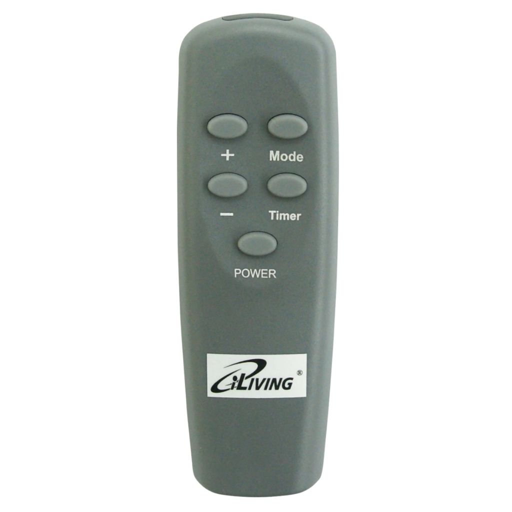 iLIVING 15" Portable Dual Heating System Infrared Space Heater with Walnut Wooden Cabinet