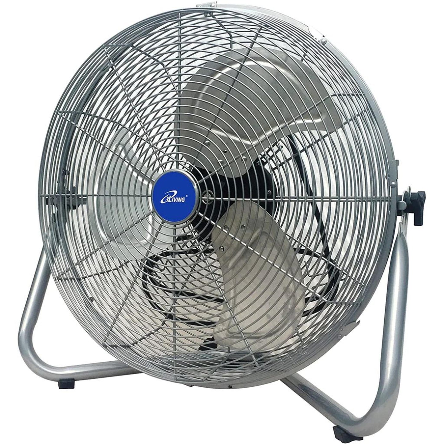 iLIVING 20" Silver Super Turbo High Velocity Floor Fan