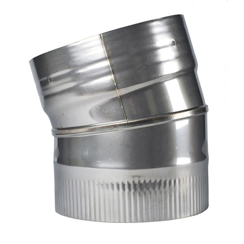 Olympia Chimney & Venting 6" Hybrid 316L Stainless Steel 15-Degree Fixed Elbow - ELHF-6-15