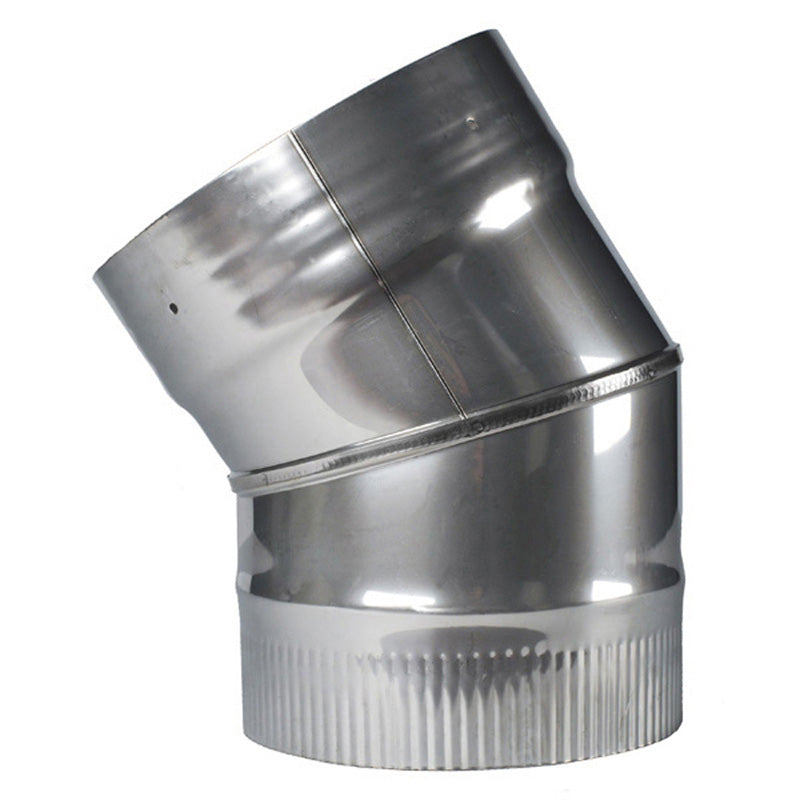 Olympia Chimney & Venting 6" Hybrid 316L Stainless Steel 30-Degree Fixed Elbow - ELHF-6-30
