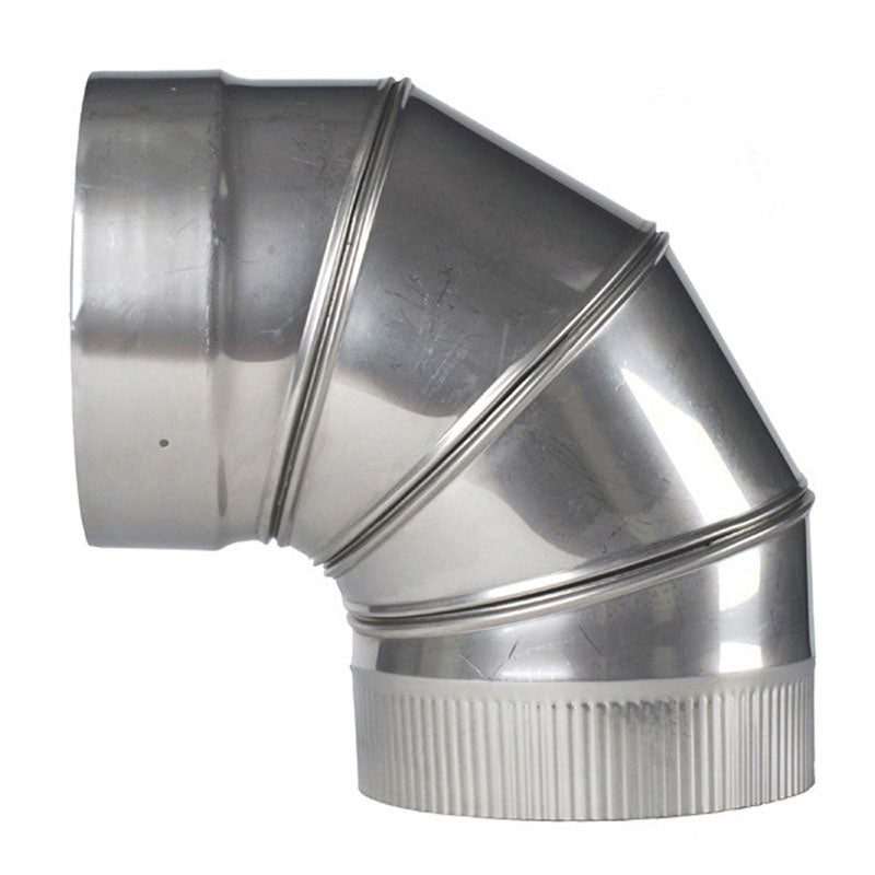 Olympia Chimney & Venting 6" Hybrid 316L Stainless Steel 90-Degree Adjustable Elbow - ELHF-6-90