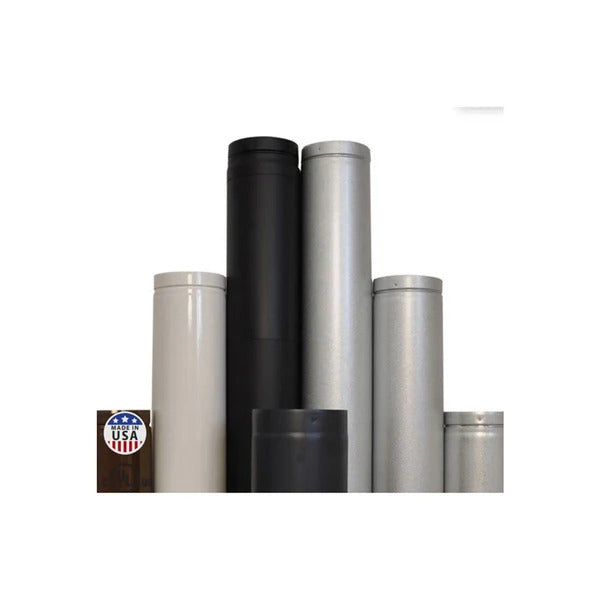Olympia Chimney & Venting 4" Ventis Direct Vent Pipe Large Telescoping Section Painted Black