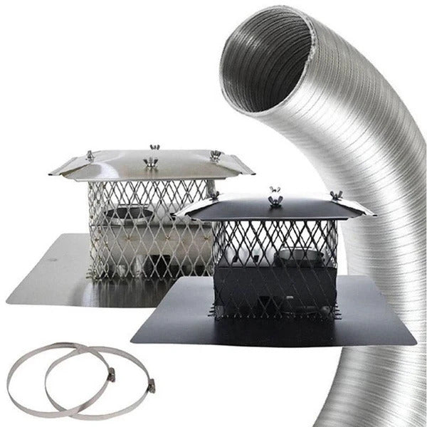 Olympia Chimney & Venting Ventis Steel 3" Exhaust & 3" Air Intake-VDV-CK33CCASS