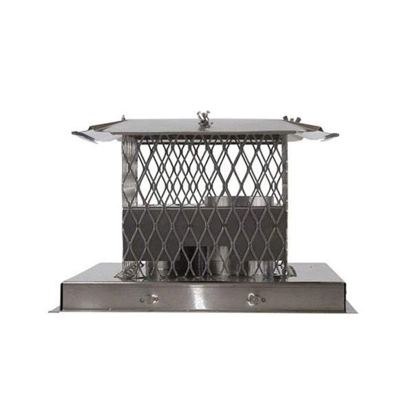 Olympia Chimney & Venting Ventis Direct Vent Blk Crown Mount Co-Linear 13" x 13" with 3" Exhaust & 3" Air Intake-VDVB-CC33-1313
