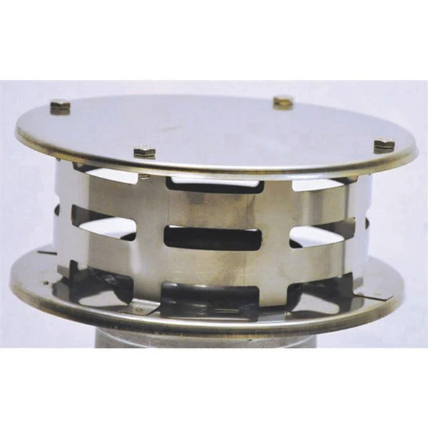 Olympia Chimney & Venting 4" Ventis PelletVent 304L Inner/Galvanized Outer Vertical Rain Cap - VP-VC04