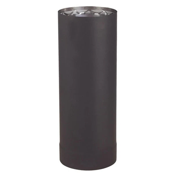 Olympia Chimney & Venting 6" x 18" Ventis Double-Wall 304L Stainless Steel Black Stove Pipe - VDB0618
